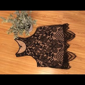 Express black lace tank